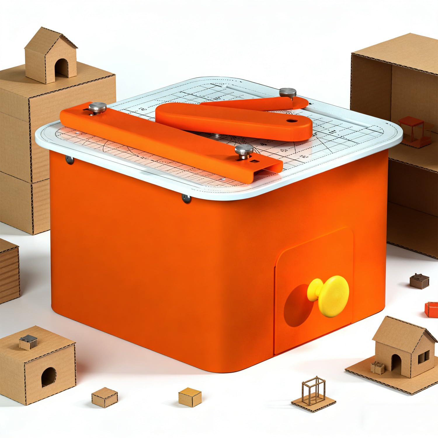 45W Bladeless Electric Cardboard Cutter, 0-4mm Bezpieczne narzędzie do cięcia DIY ze stabilną podstawą i szufladą na śmieci do szkolnych projektów artystycznych, precyzyjne cięcia proste i kątowe, kre
