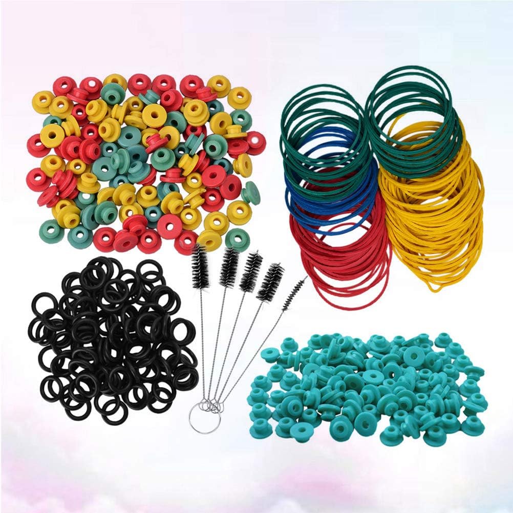 SUPVOX 405pcs Tattoo Rubber Bands and Grommets Nipples O Rings Cleaning Brush Set Tattoo Gun Machine Parts Supplies (Green) : Beauty & Personal Care