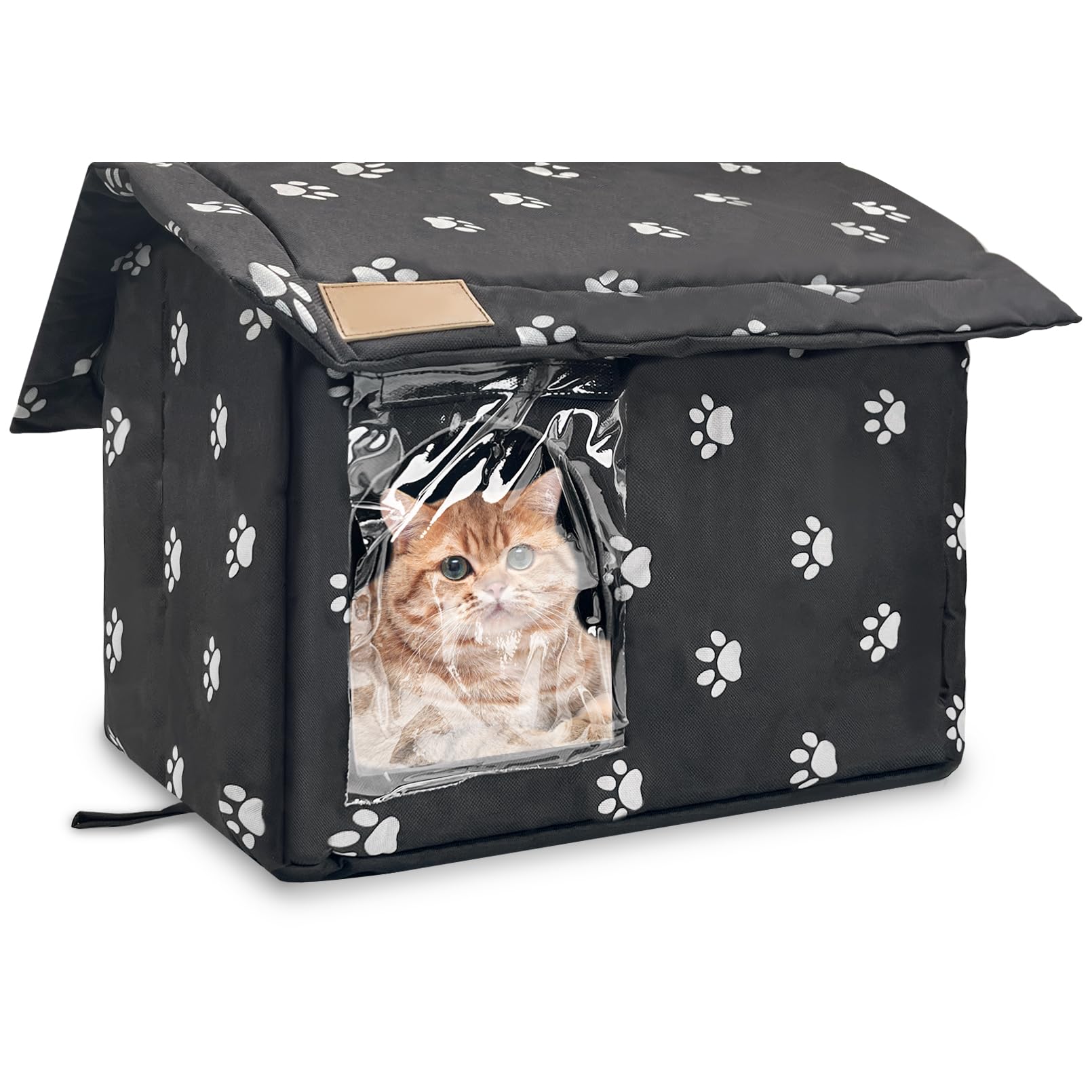 Photo 1 of ** sold as is no refund/return** see comments
Fhiny Stray Cats Shelter, Waterproof Outdoor Cat House Foldable Warm Pet Cave for Winter Wild Animal Tent Bed Anti-Slip Kitten Cave for Feral Cat Dog Puppy Weatherproof Black (L:17.7"×15"×16.5")