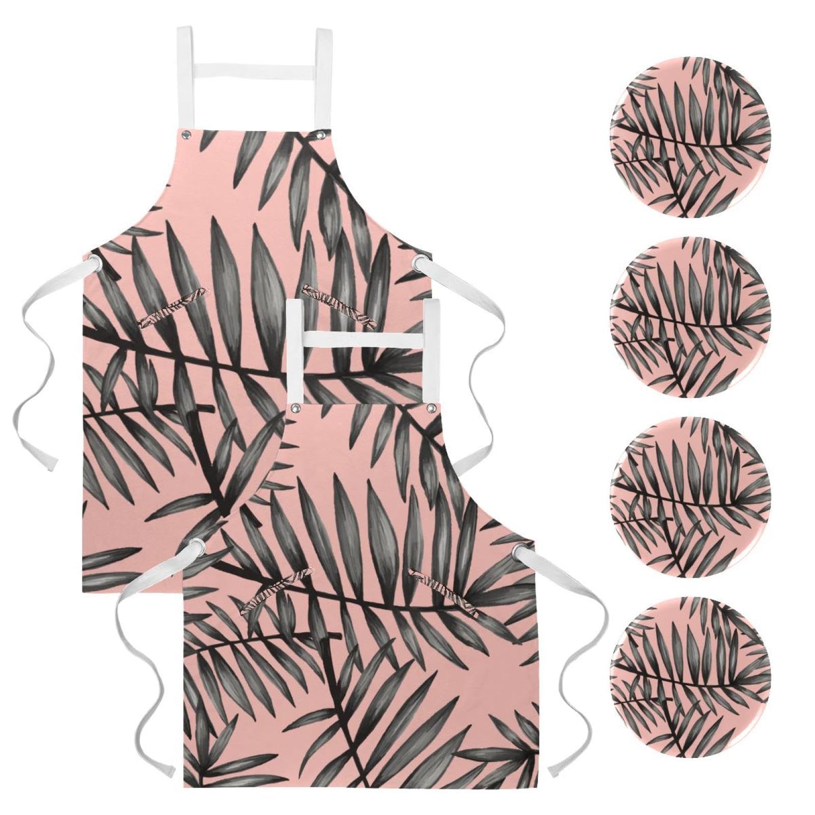 Tablier de cuisine anti-tache avec broches d'ajustement