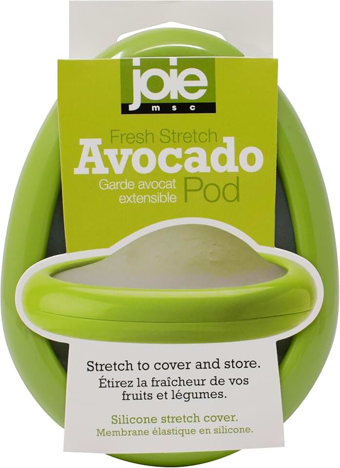 Joie Fresh Stretch Pod Avocado Storage Container, Silicone Food Saver, Keeps Leftover Produce Flavorful and Firm in Fridge, Reusable Kitchen Gadget, Dishwasher Safe, BPA-Free