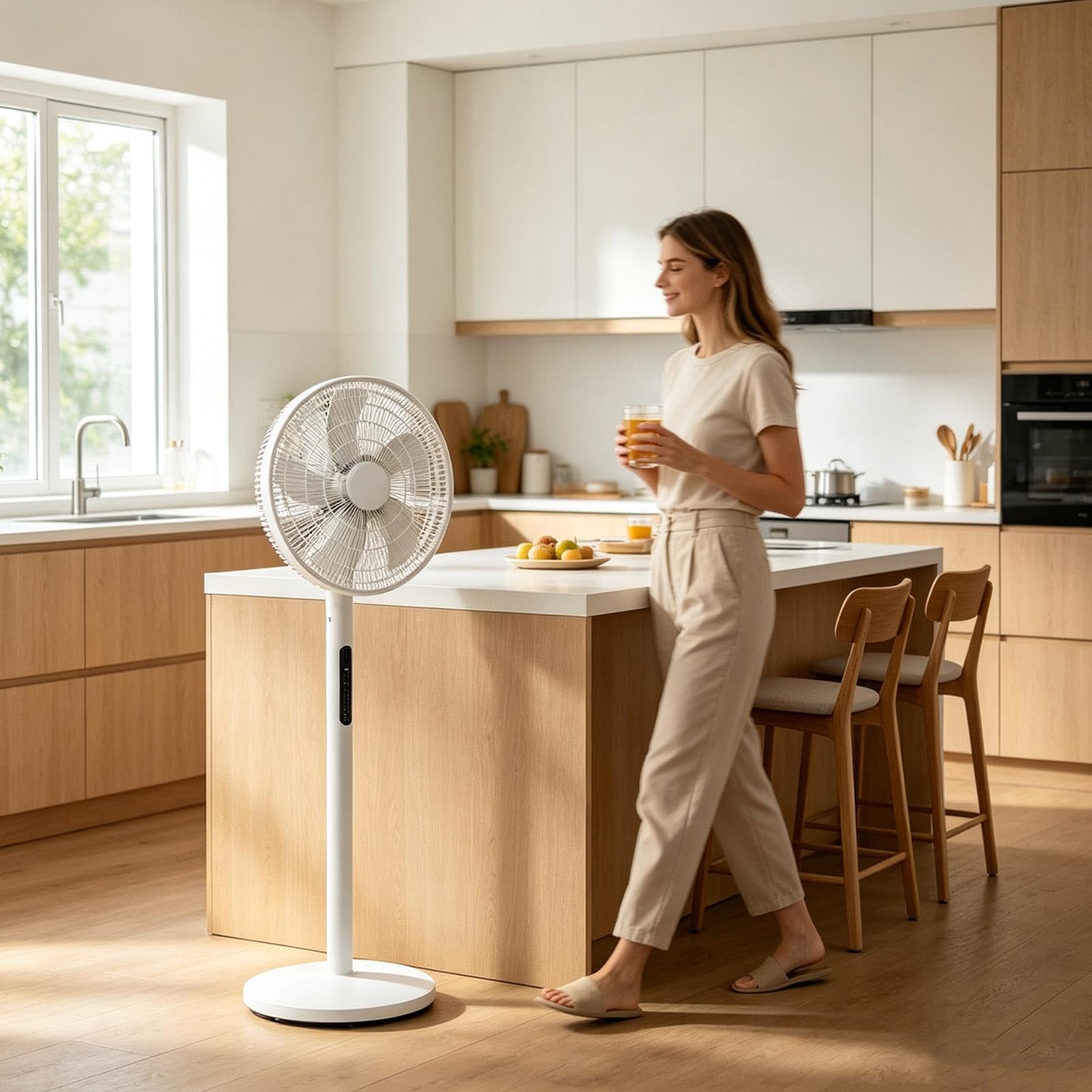 Ventilatore a piantana Raffreddamento A 8 Velocità | Ventilatore a Circolazione Domestico per Proprietari di Casa, Affittuari, Camera da , Studio, Ufficio, Appartamento, Camper