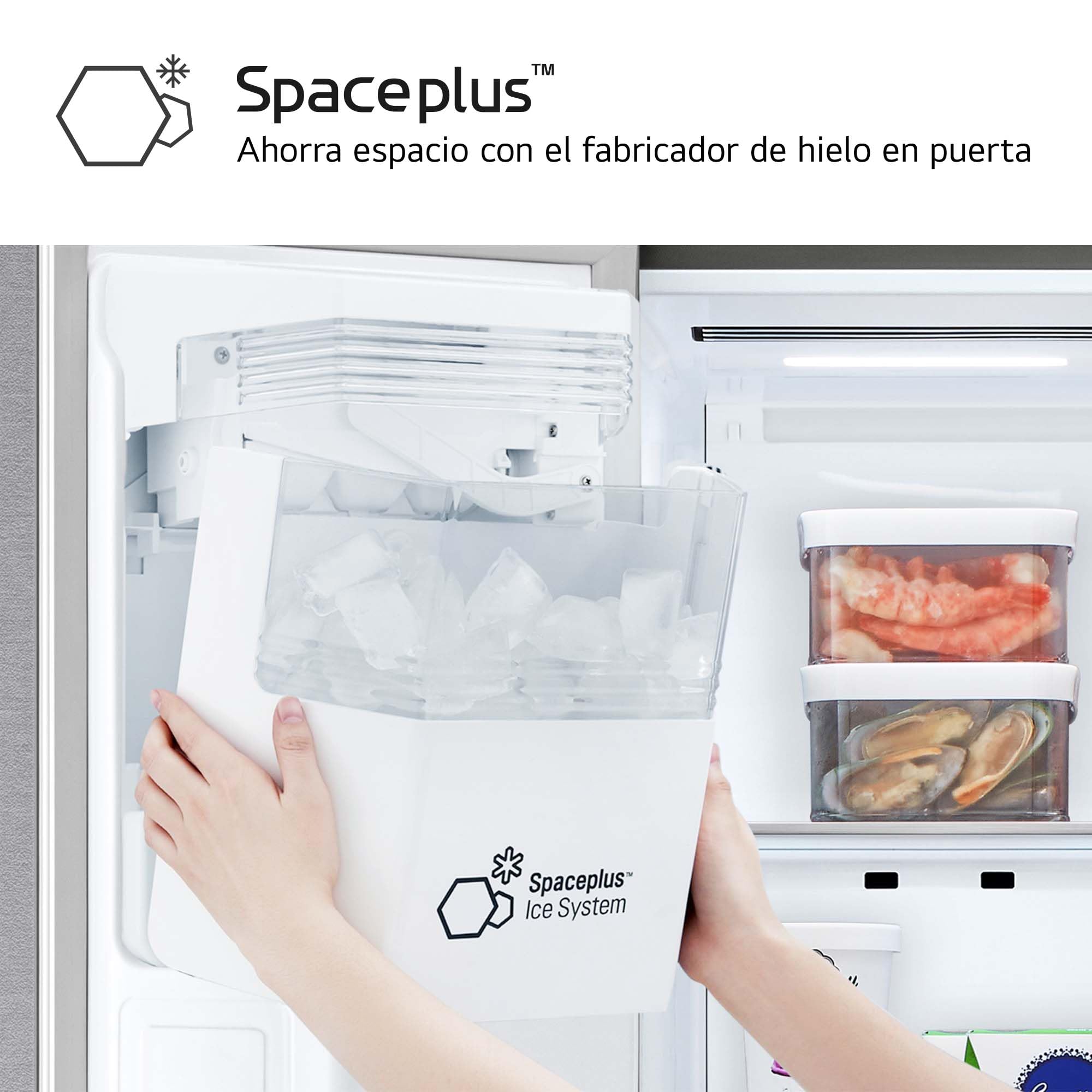 LG GSLC40PYPE - Frigorífico Side by Side, Serie 400, Clasificación E, 641 L, Inox Anihuellas