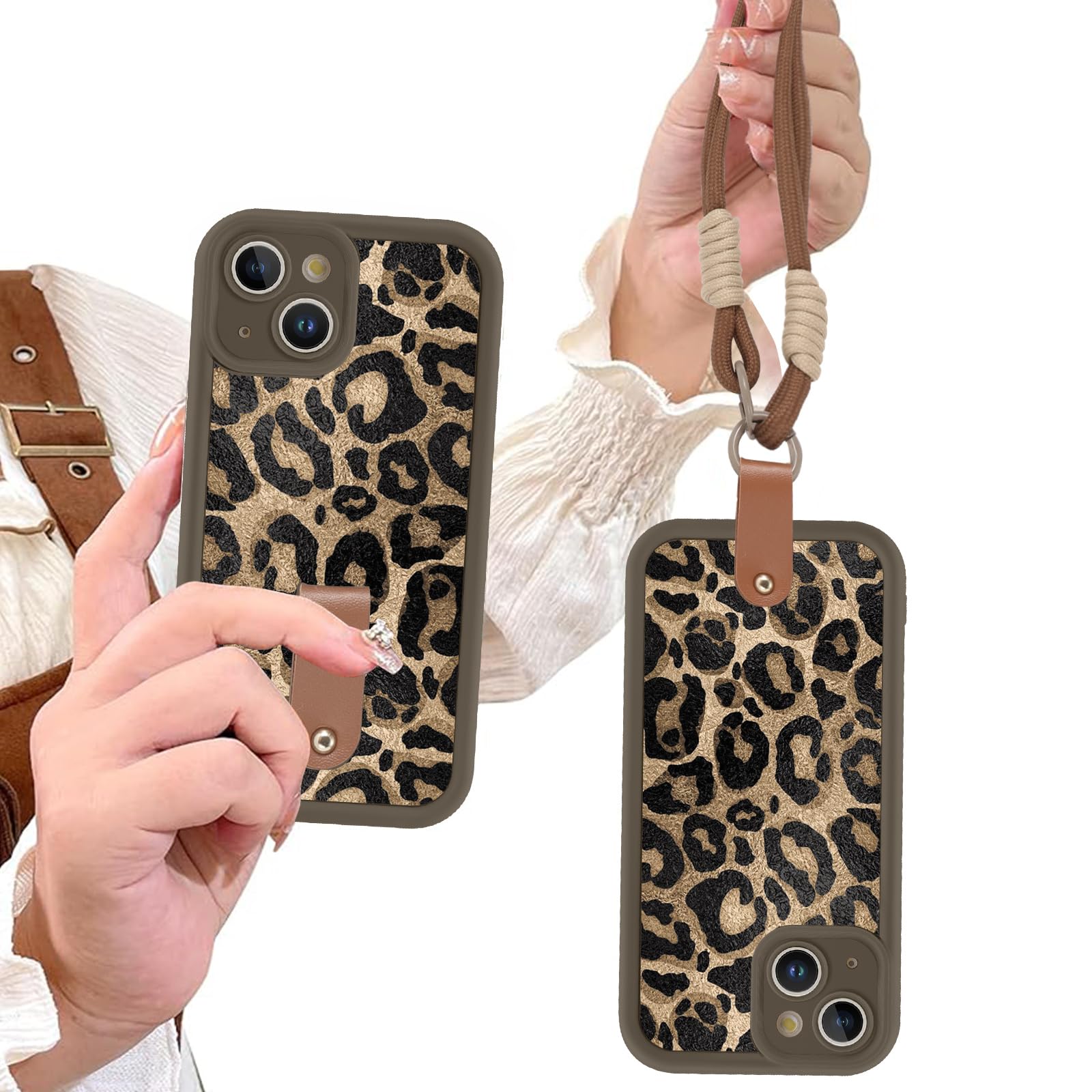 Custodia IPhone 14 Plus 3 In 1 Con Cordino: Silicone Morbido E Pratica Catena Da Collo O Polso