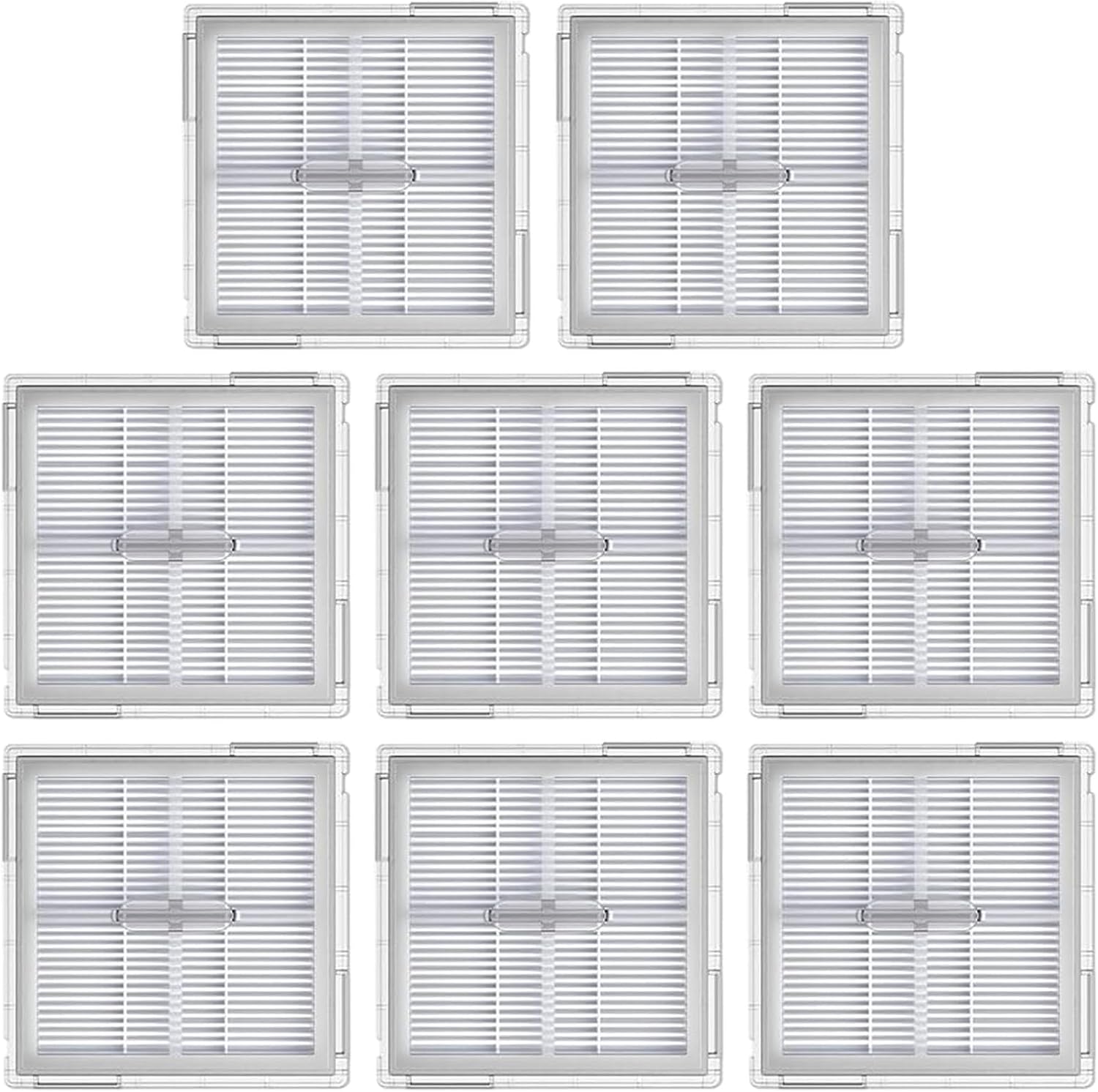 HEPA Filters Compatible with Roborock Q10 S5/S5+/X5/X5+, 8-Pack | Robot Vacuum Cleaner Replacement Parts Accessories