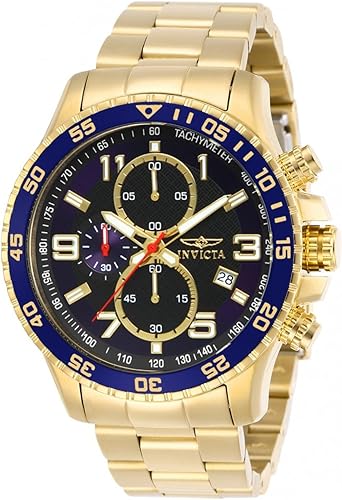 Invicta Mens Specialty Chronograph Textured Dial Stainless Steel Watch