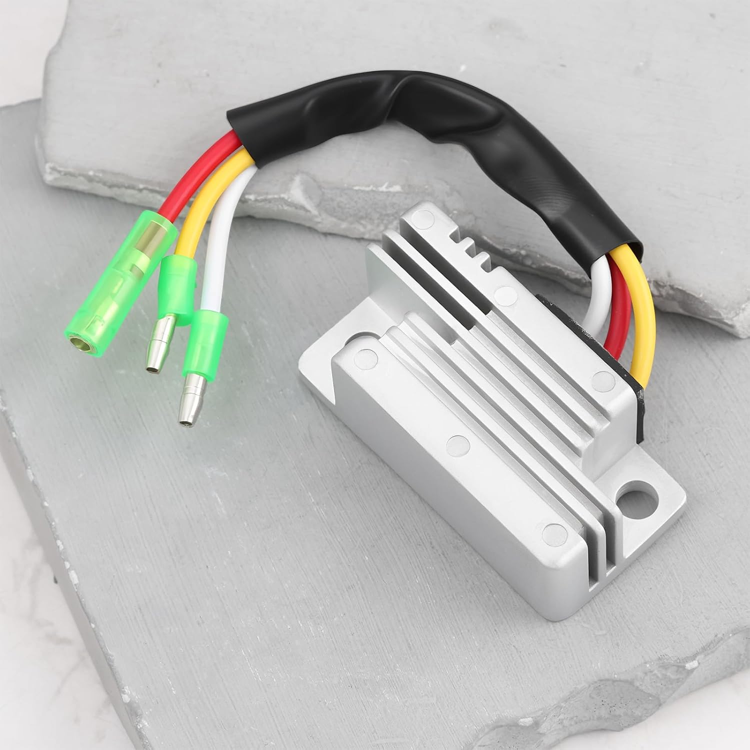 ECSiNG ATV 3 Wire Voltage Regulator Rectifier 55X-81960-90 Compatible with Yamaha YFM80 Badger 80 YFM100 Champ YFM80U Moto-4 80