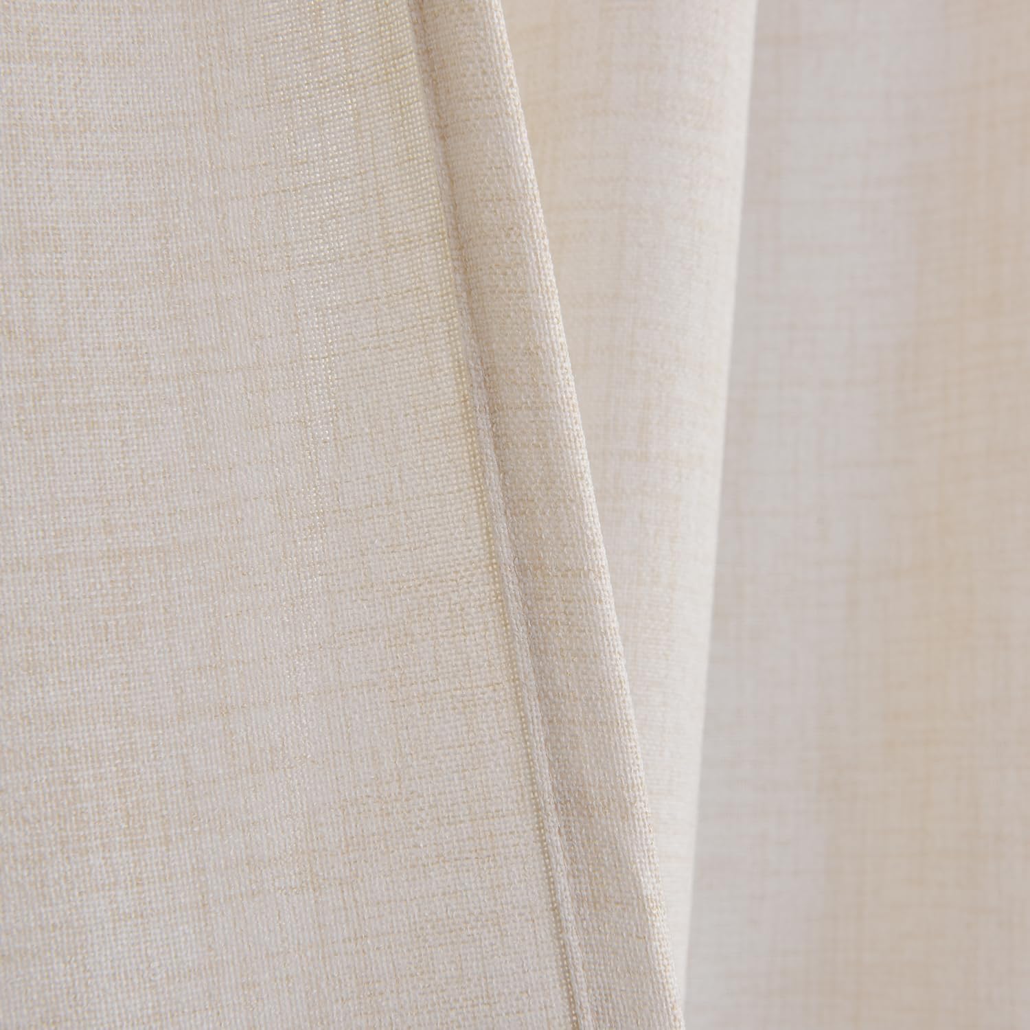 Bow Tie Top Window Curtain Panel, Rustic-Chic Curtain Panel for Living Room or Bedroom, 52 Inches by 84 Inches, Cream, 2 Panels