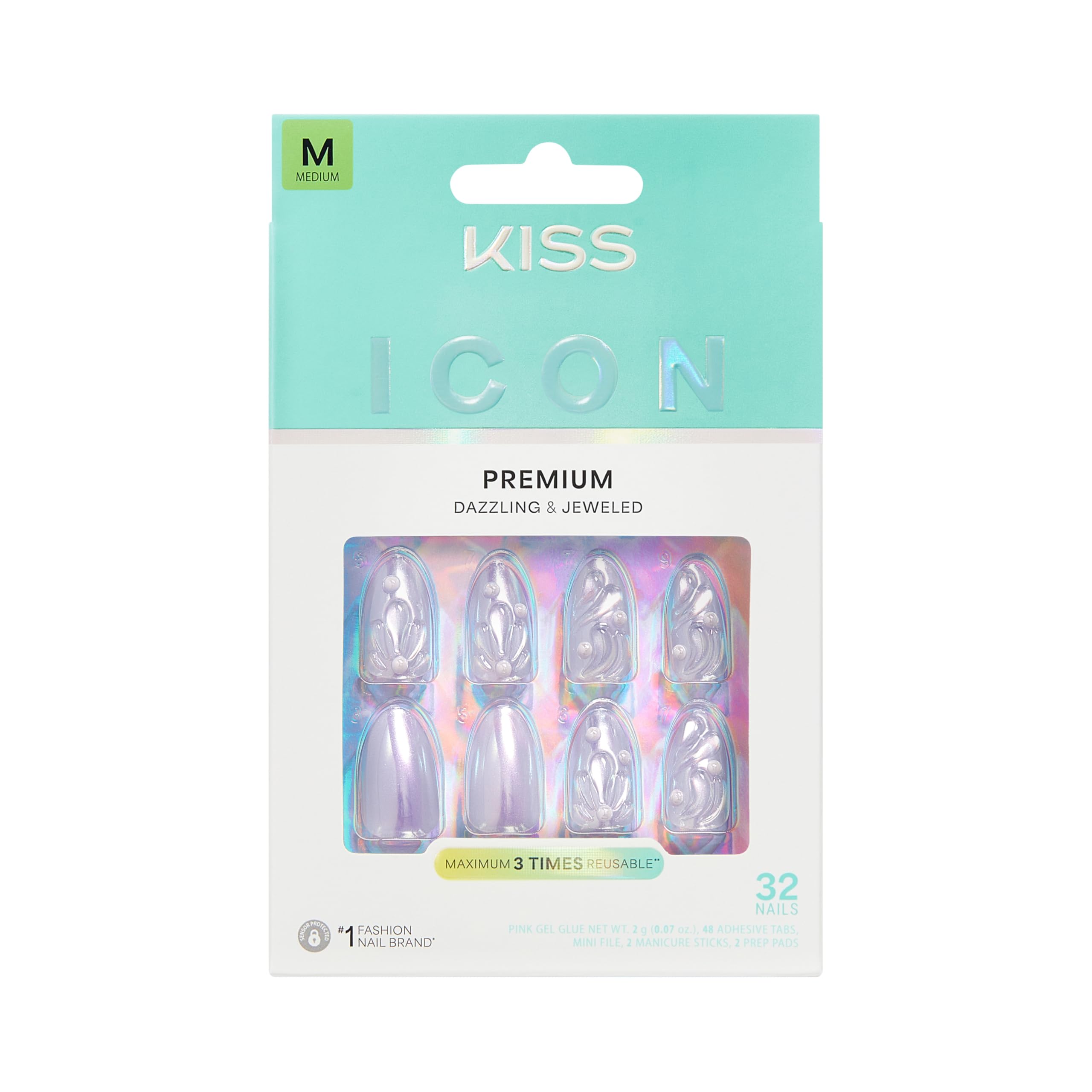 kissmark キスマークEASY CLICK SYSTEM 25cm Amazon.com: Kiss Icon, Press On Nails, Nail glue included