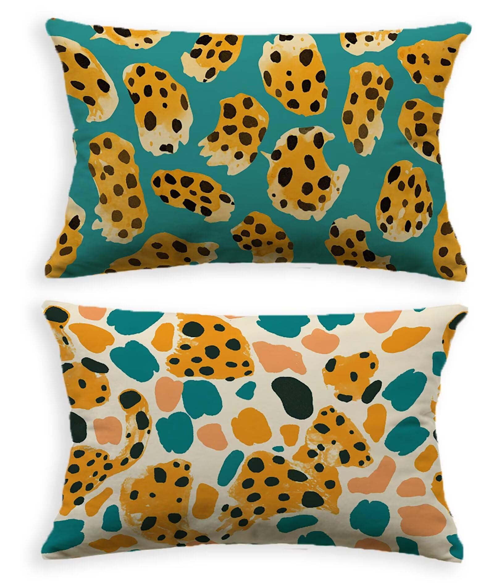 Coussin imprimé léopard en velours taie oreiller 40x60 douce et cosy