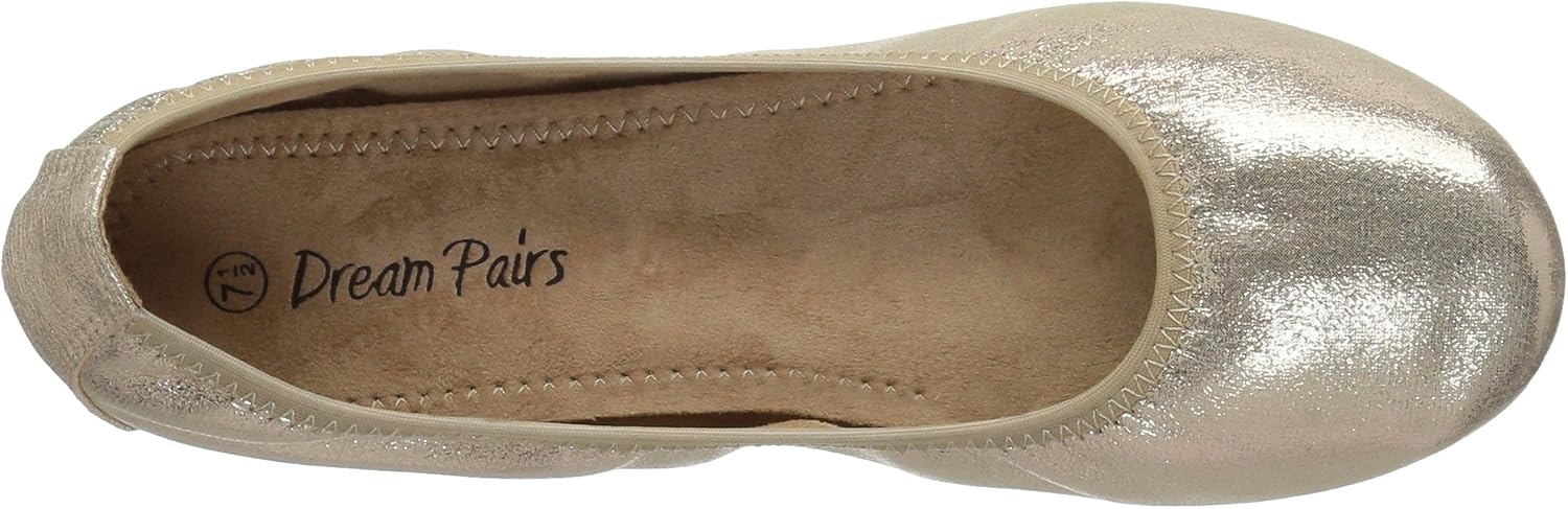 DREAM PAIRS Women's Latte Ballet Flat