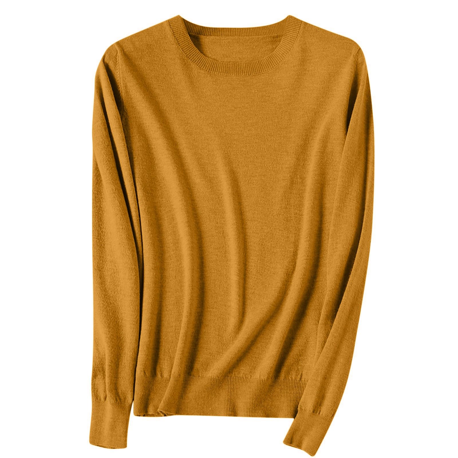 Cotton Sweaters for Women Lightweight 2025 Crewneck Basic Pullover Sweaters Winter Warm Soft Comfy Casual Knit Tops