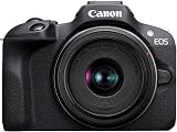 Canon EOS R100 Appareil Photo avec Objectif RF-S 18-45mm F4.5-6.3 is STM, Appareil Photo Hybride APS-C, Autofocus CMOS Dual Pixel, Vidéo 4K, Prise de Vue en Continu Jusqu’à 6,5 IPS, Wi-FI & Bluetooth - 1