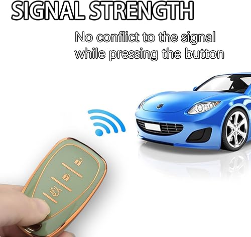 Miniatura 4 de Compatible con la cubierta de llave Chevrolet, TPU suave de protección de 360 grados, compatible con Chevy Equinox Traverse Malibu Camaro Cruze