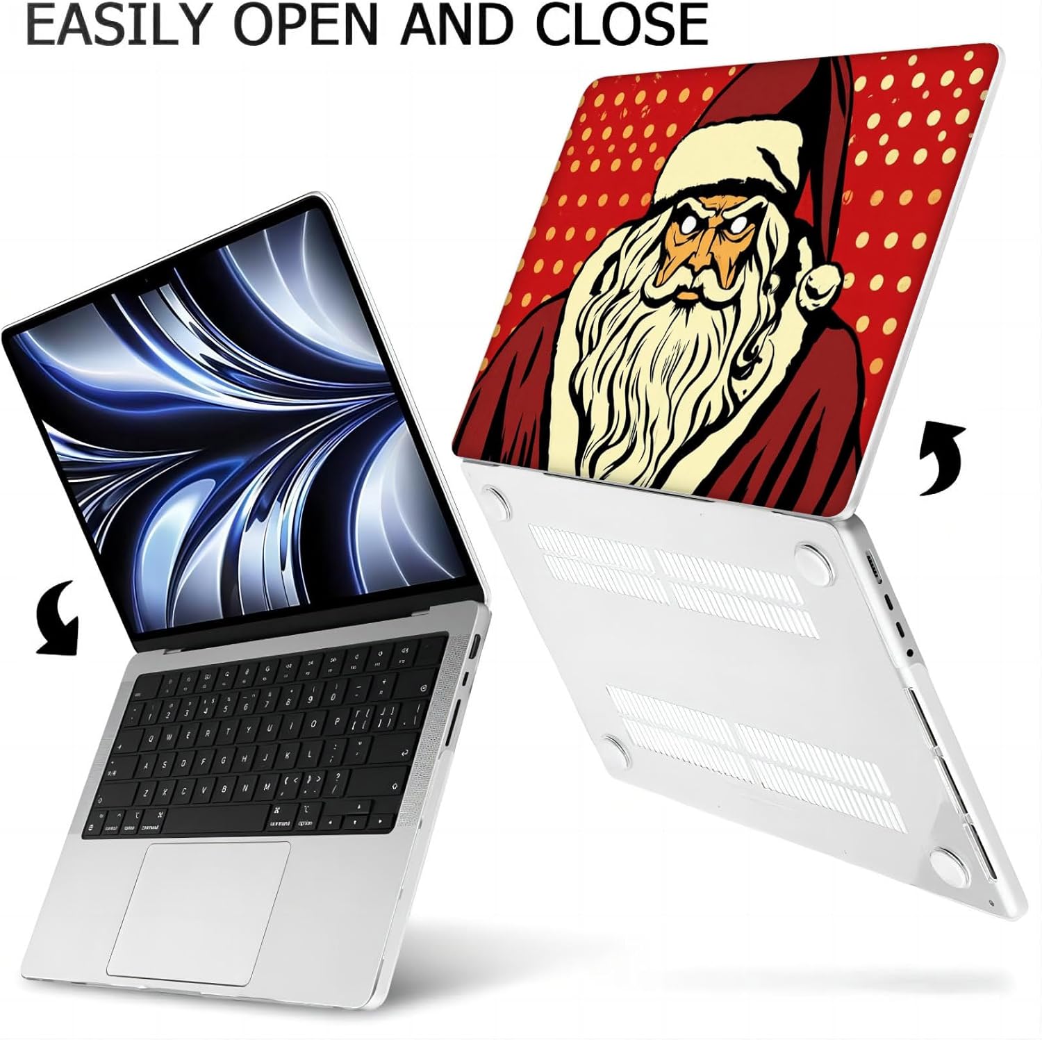 Compatible with MacBook Neo 13-inch, Hard Shell Case with Keyboard Cover and Screen Protector (A3404 A18 Pro chip, 2026 Release) - Santa Claus MC21284