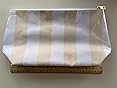 RSRSLEII Large Waterproof Travel Striped Makeup Bag, Aesthetic PVC Toiletry Bag, Coquette Cosmetic Bag, Sunscreen Accessories Storage Organization, Beach Travel Purse(Pink)