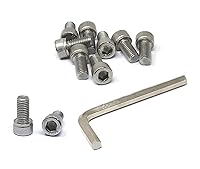 Vista 96 de iexcell 25 piezas M4 x 60/65/70/75/3.150 in paso de rosca 0.028 in acero inoxidable 304 cabeza hexagonal Tornillos Tornillos surtido Kit