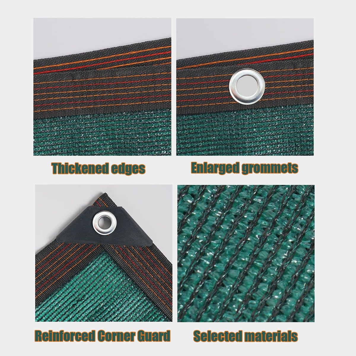 Tasso di ombreggiatura 90% Rete Ombreggiante Verde Tessuto Ombra Protezione Dai Raggi UV Telone Ombreggiante Parasole per Esterni Terrazza Pergola Serra 1x2m 2x3.0m 4x5m 6x7m 8x9m 9x10m(2X5m)