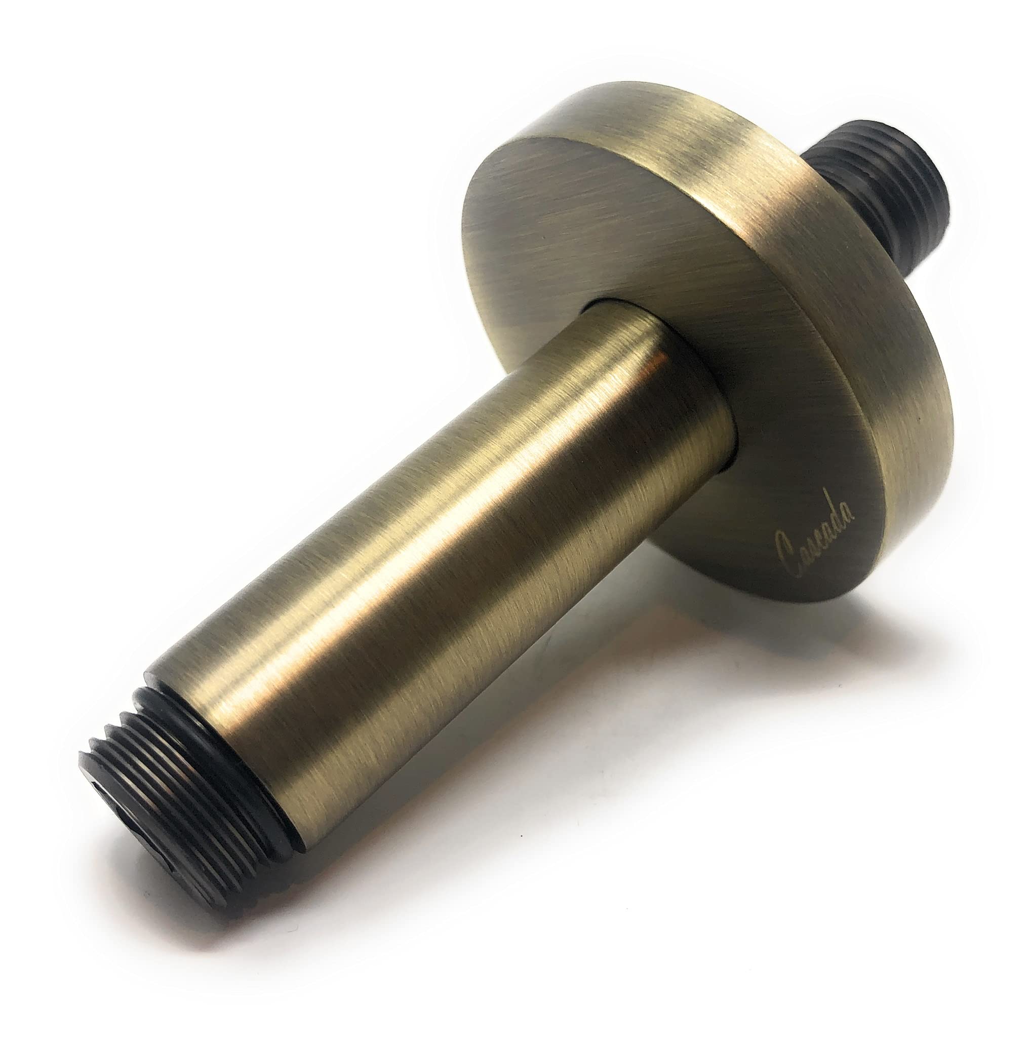 Ceiling Mount Shower Arm and Escutcheon with 1/2-Inch NPT Thread (3", Antique Brass)