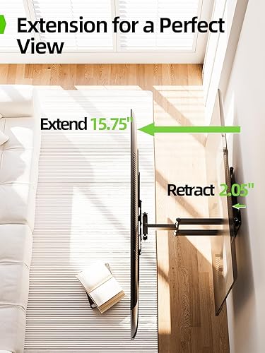 Miniatura 5 de USX MOUNT Soporte de pared para TV con certificación UL para la mayoría de televisores de 26 a 60 pulgadas, soportes de TV de montaje en pared con