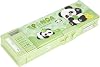 Pop up Pencil Case Cartoon Multi Pen Box with Password Lock Sharpener Schedule Whiteboard Christmas Birthday Stationery Gifts for Teen, Green Panda