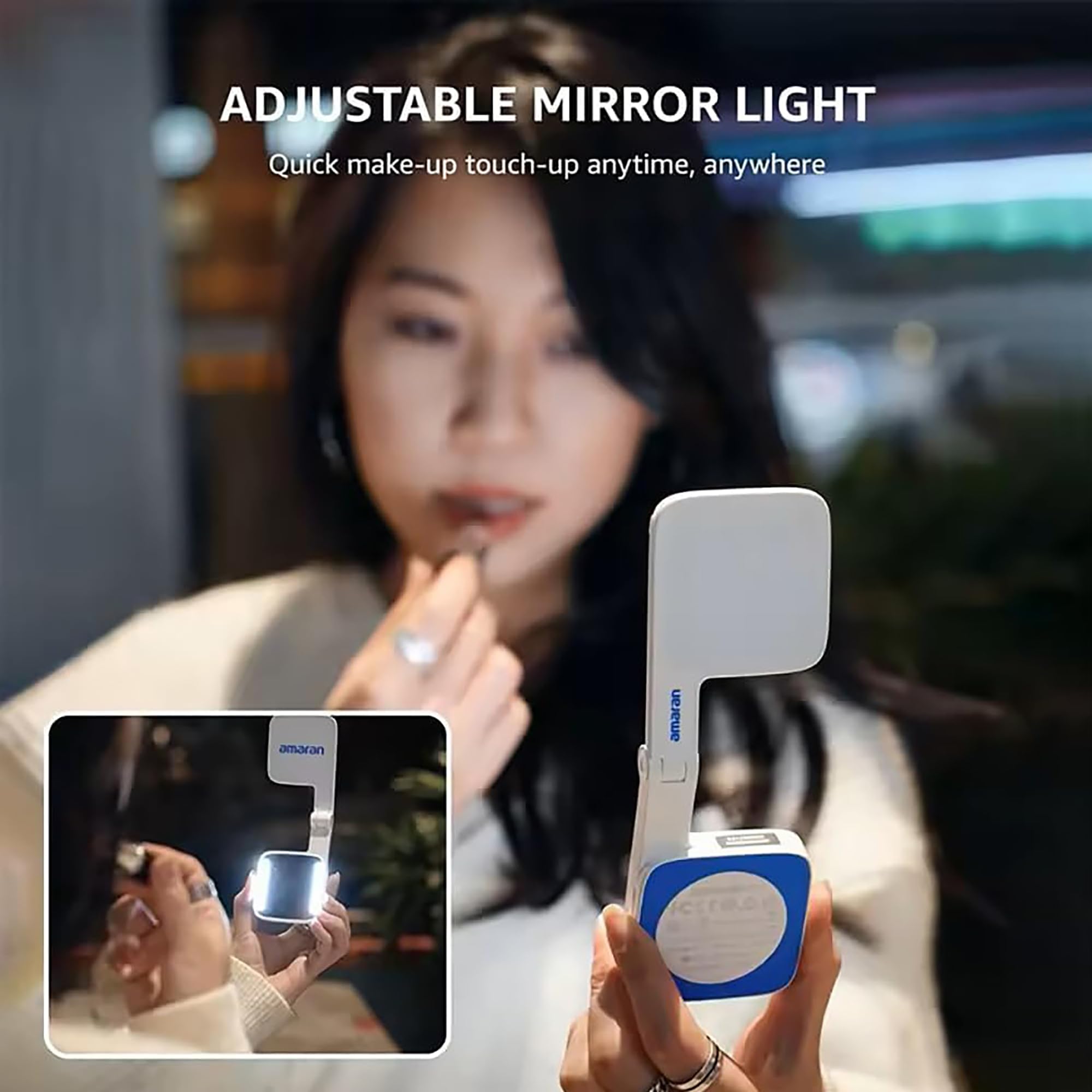 Amaran Go Magnetic Selfie Phone Light Dual LED Light Light con specchio regolabile CCT 2700K-6500K (rosa)