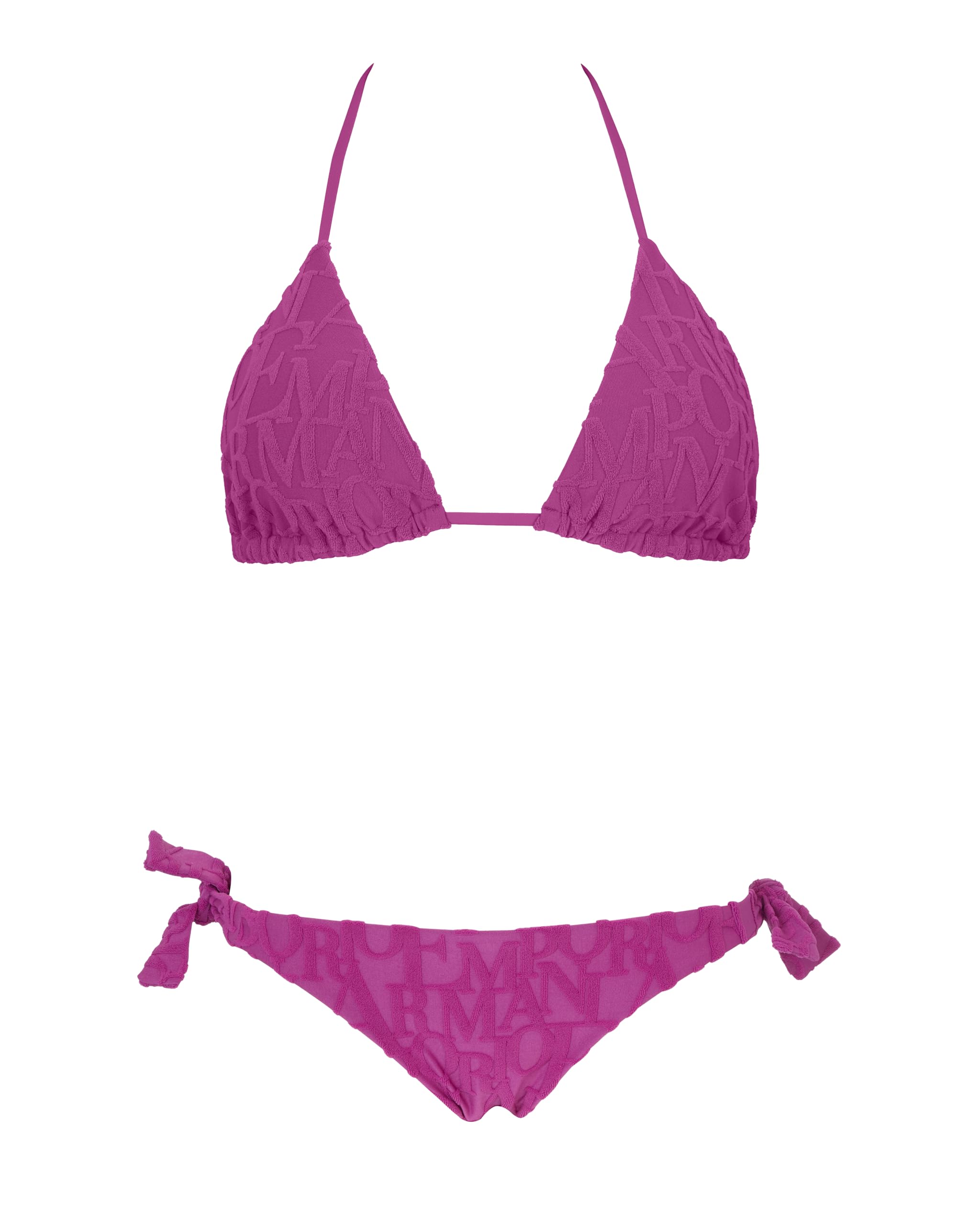 Emporio Armani Woman 3D Bold Logo Triangle Bikini Violet S