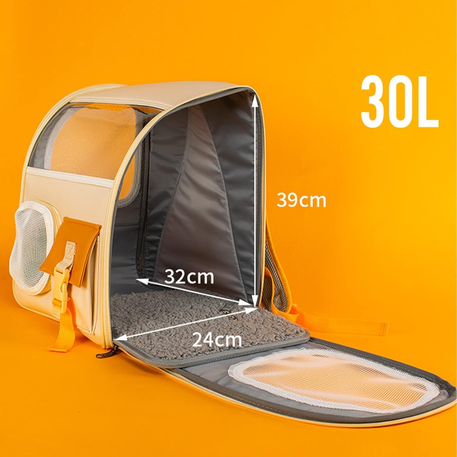 Bolsa de Viaje para Mascotas, Mochila Portamascotas con Ventana Transparente, Bolsa De Viaje para Gatos, Bolsa Portamascotas Multifunción Viajes al Aire Libre