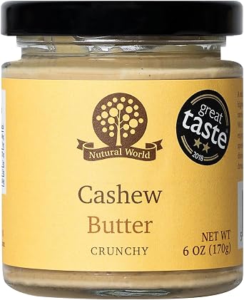 Nutural World - Crunchy Cashew Nut Butter 170g Great Taste Award winner