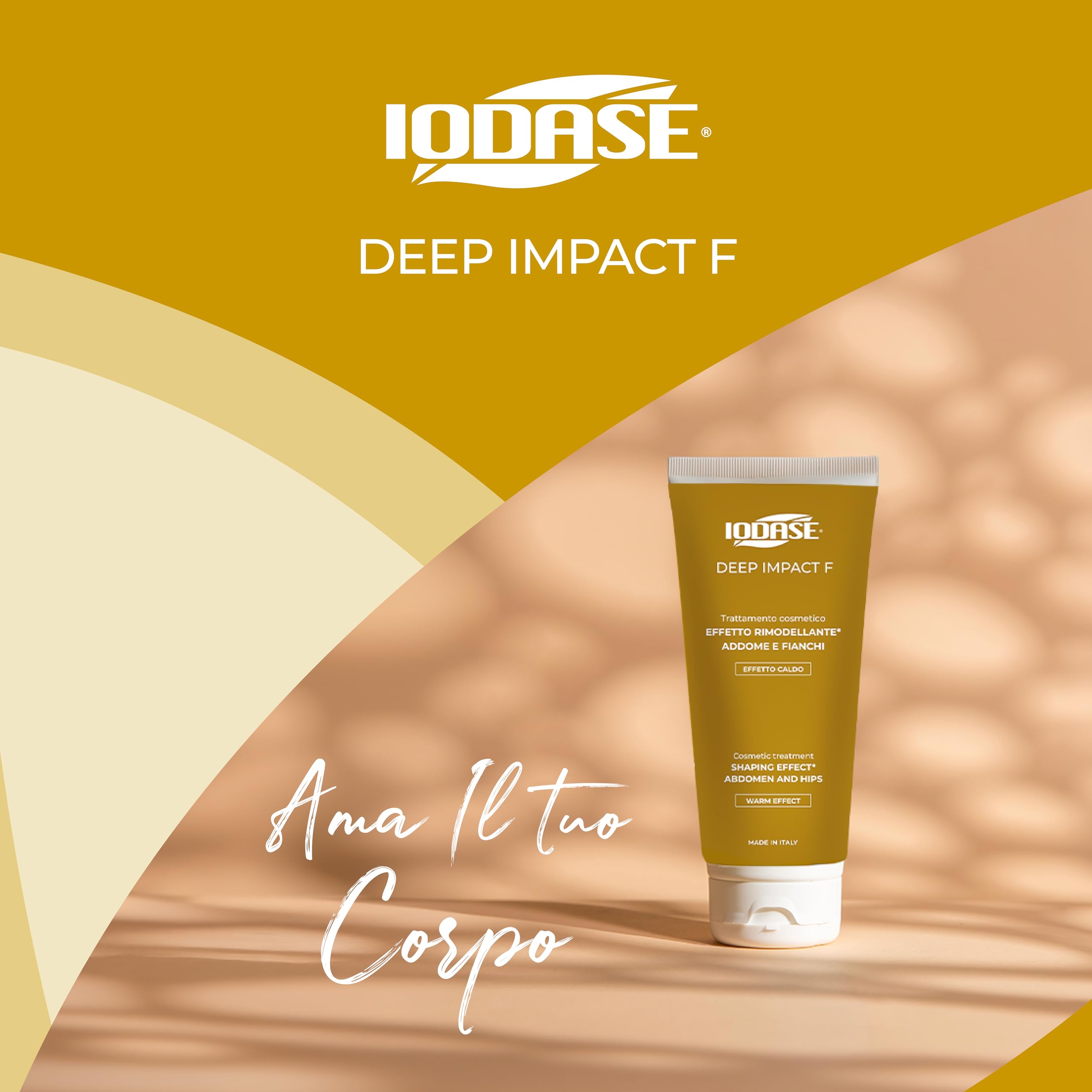 Iodase Deep Impact F Crema Rimodellante 200ml, Lipolitica e Tonificante con Fosfatidilcolina, Edera e Spirea, Combatte Accumulo di Grasso su Addome e Fianchi, Migliora Elasticità e Compattezza