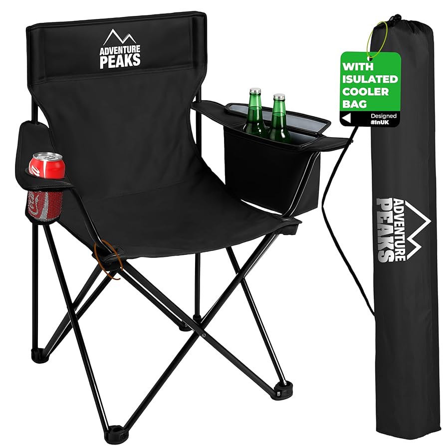 Overmont Portable Folding Camping Chair - Ultralight Camping Chair With Side Pocket Carry Bag