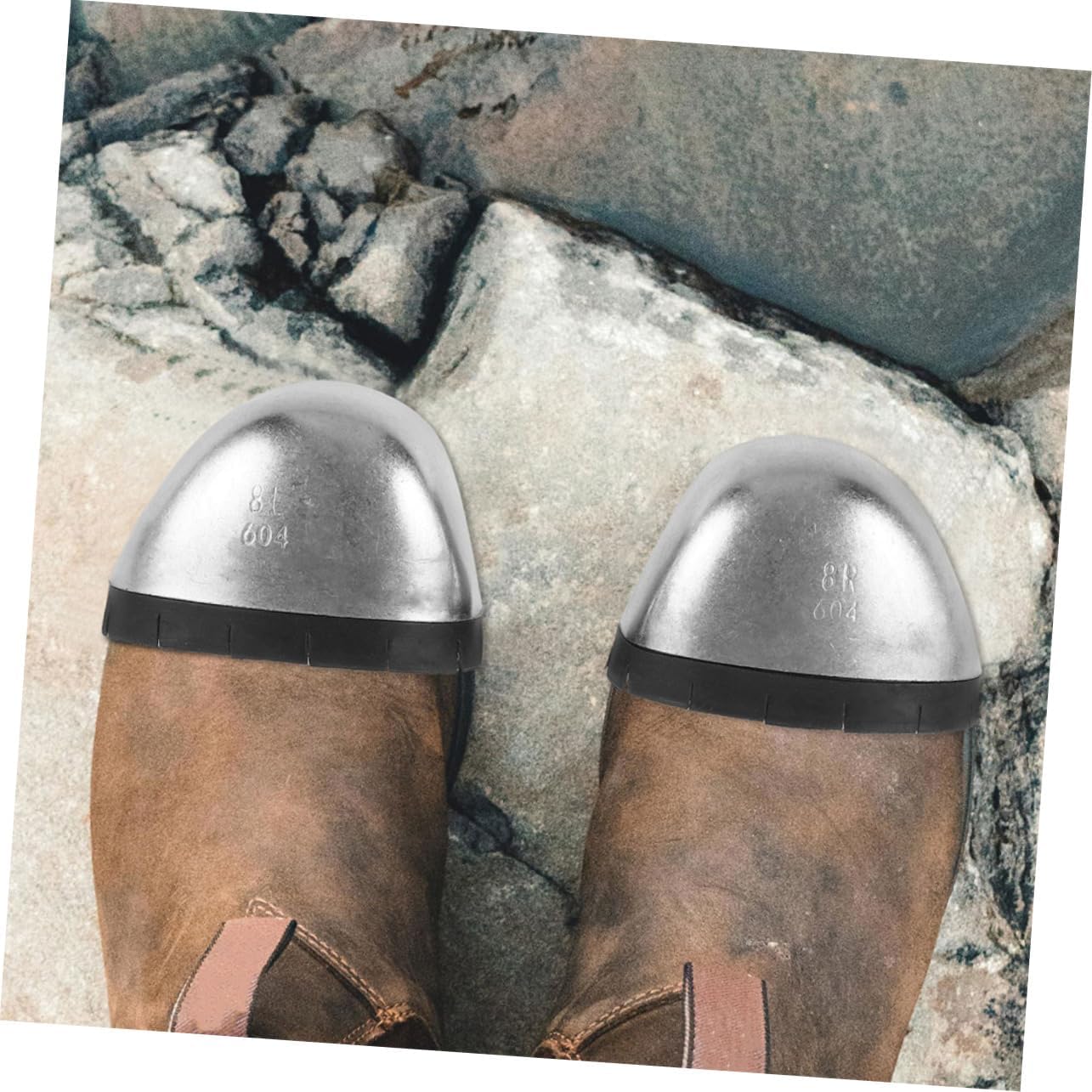 2pairs -smash Toe Caps Protective Footwear Inserts for Work Boots Easy Installation Safety Shoe Covers for Construction and Warehouse Use