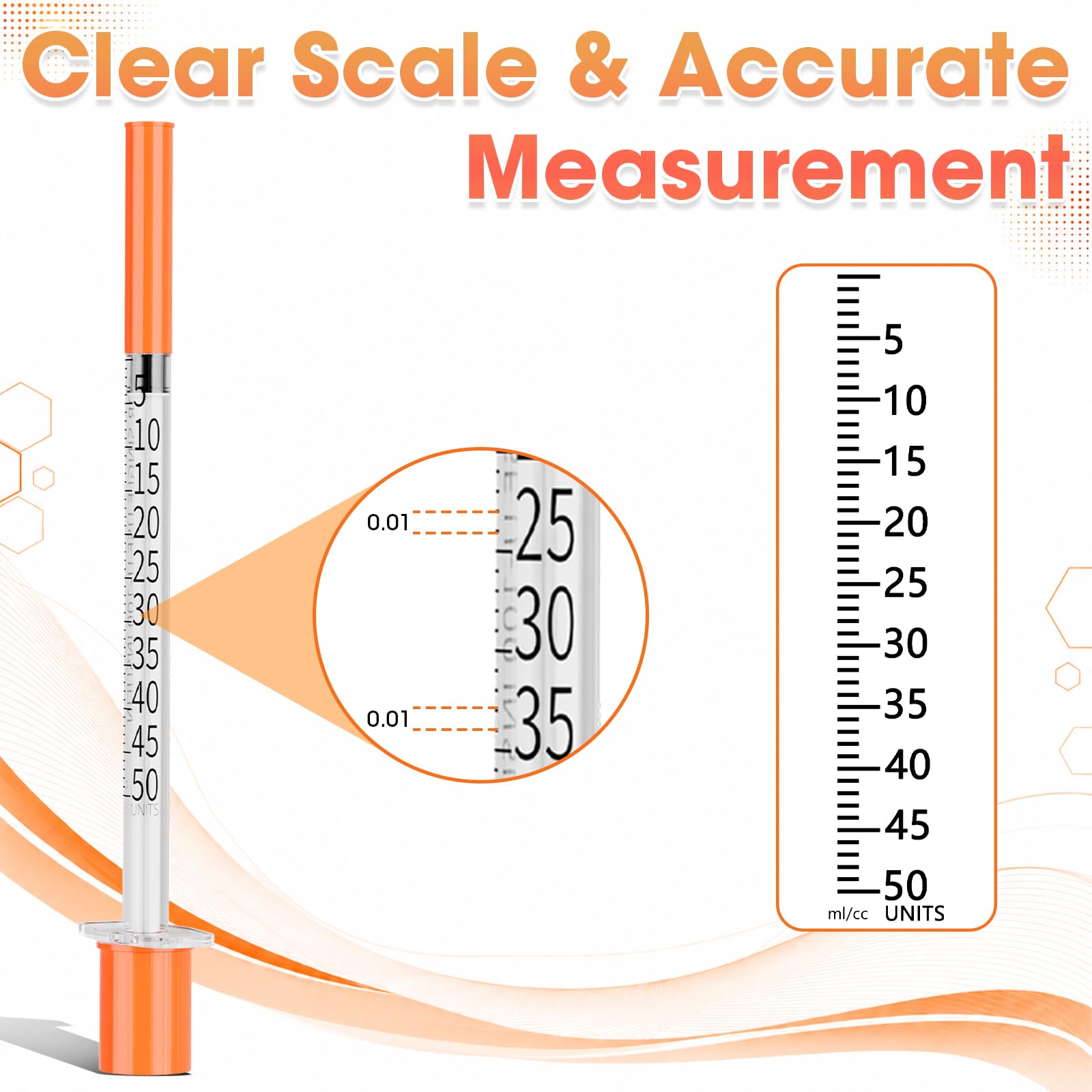0.5cc Syringe 30G 5/16" 8mm, 0.5ml Lab Syringes, Pack of 30 — Amazon image 4