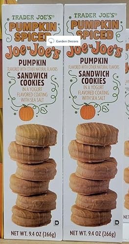 Trader Joes Pumpkin Spiced Joe-Joes Pumpkin Sandwich Galletas de sándwich de calabaza de 94 onzas 938oz dos cajas