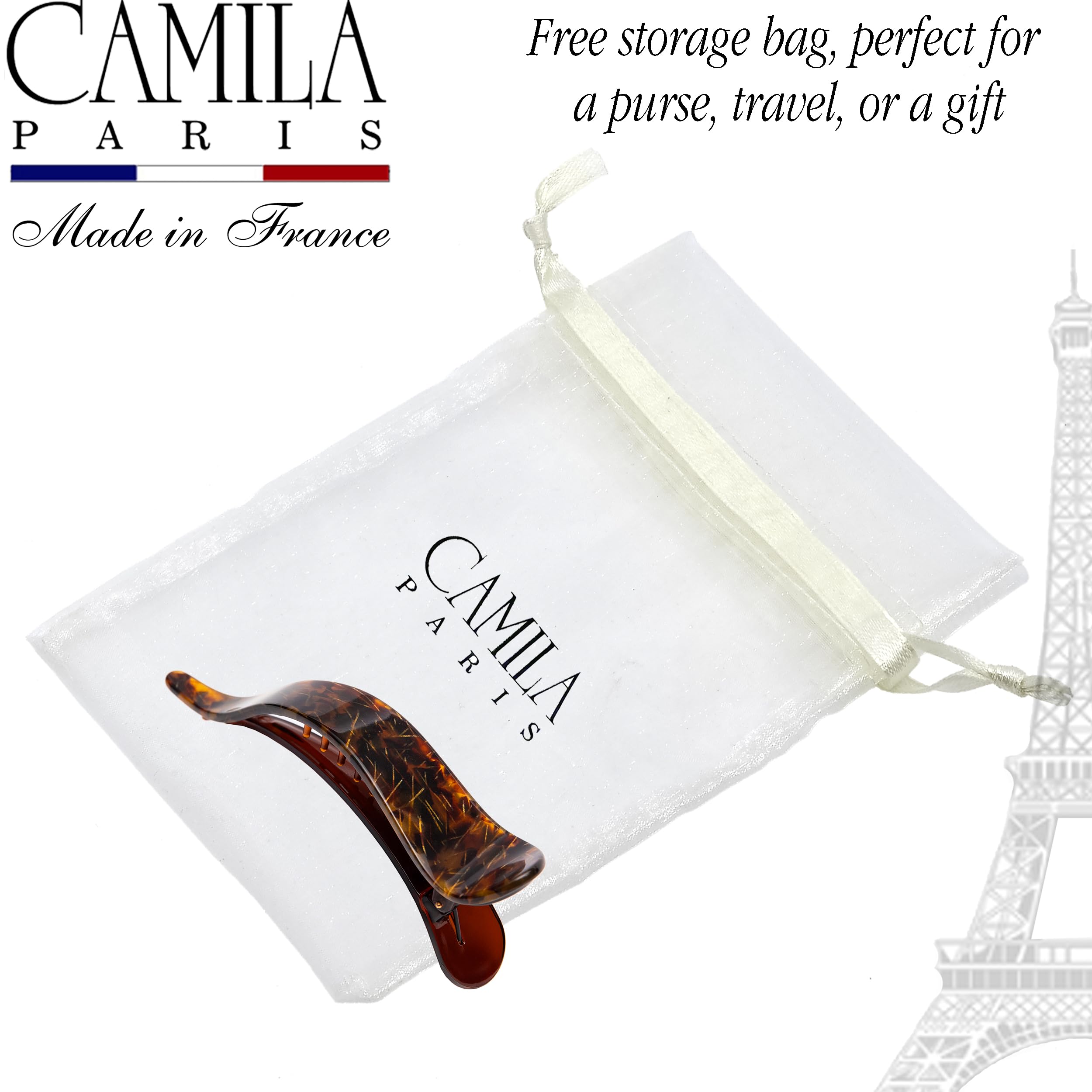 French Hair Clip Alligator Style Durable Secure Grip Elegant Accessories Camila Paris CP922 French Hair Clip for Women, Alligator  main image 3