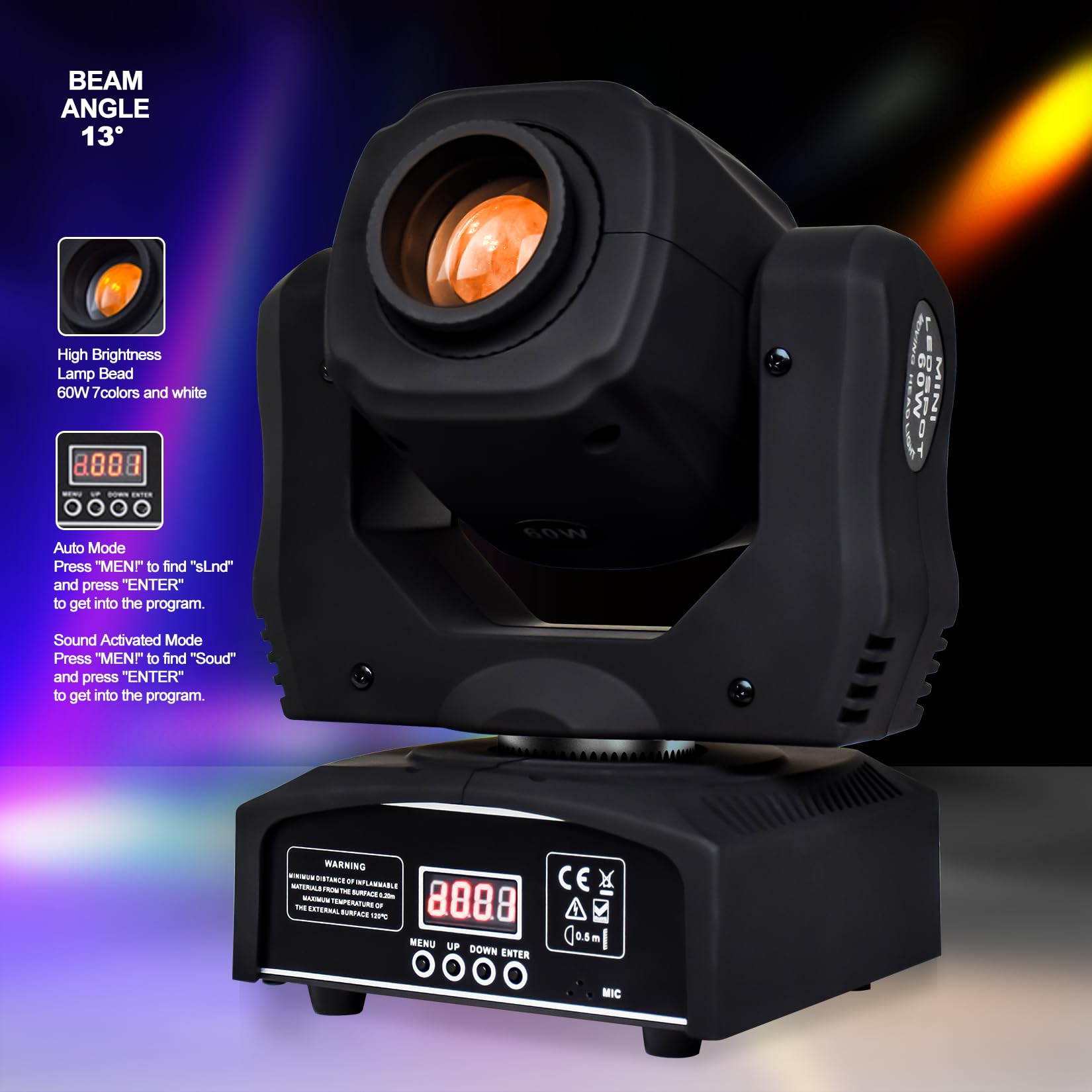 Amazon.com: LED Stage Lights Moving Head Lights 60W LED Spotlights
