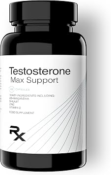 Testosterone Support Supplement for Men   Natural Energy & Vitality Formula with Ashwagandha, Shilajit, Zinc & Vitamin D   1 Month Supply