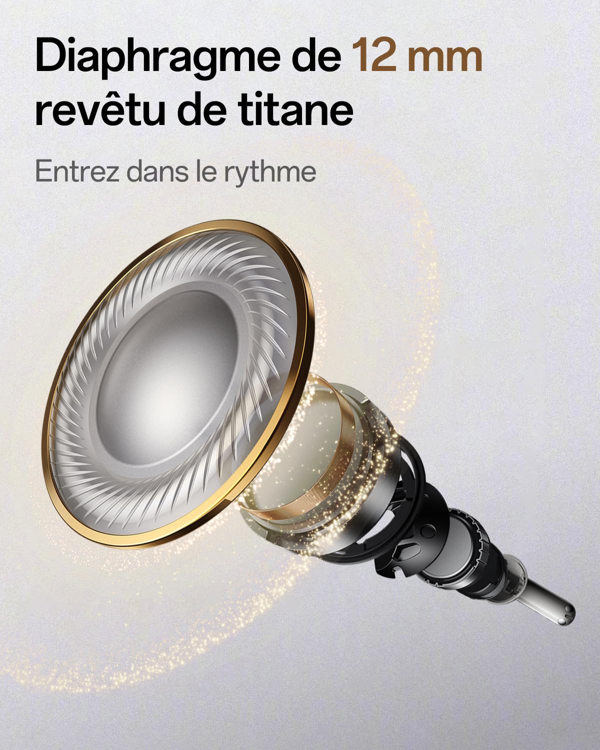 OPPO Enco Air5 Pro Écouteurs True Wireless, Bluetooth 6.0 Stéréo Intra, Réduction Active du Bruit 55dB, Triple Micro Appels Clairs IA, Hi-Res Audio, 54H Autonomie, Basses Profondes, IP55, Matte Black