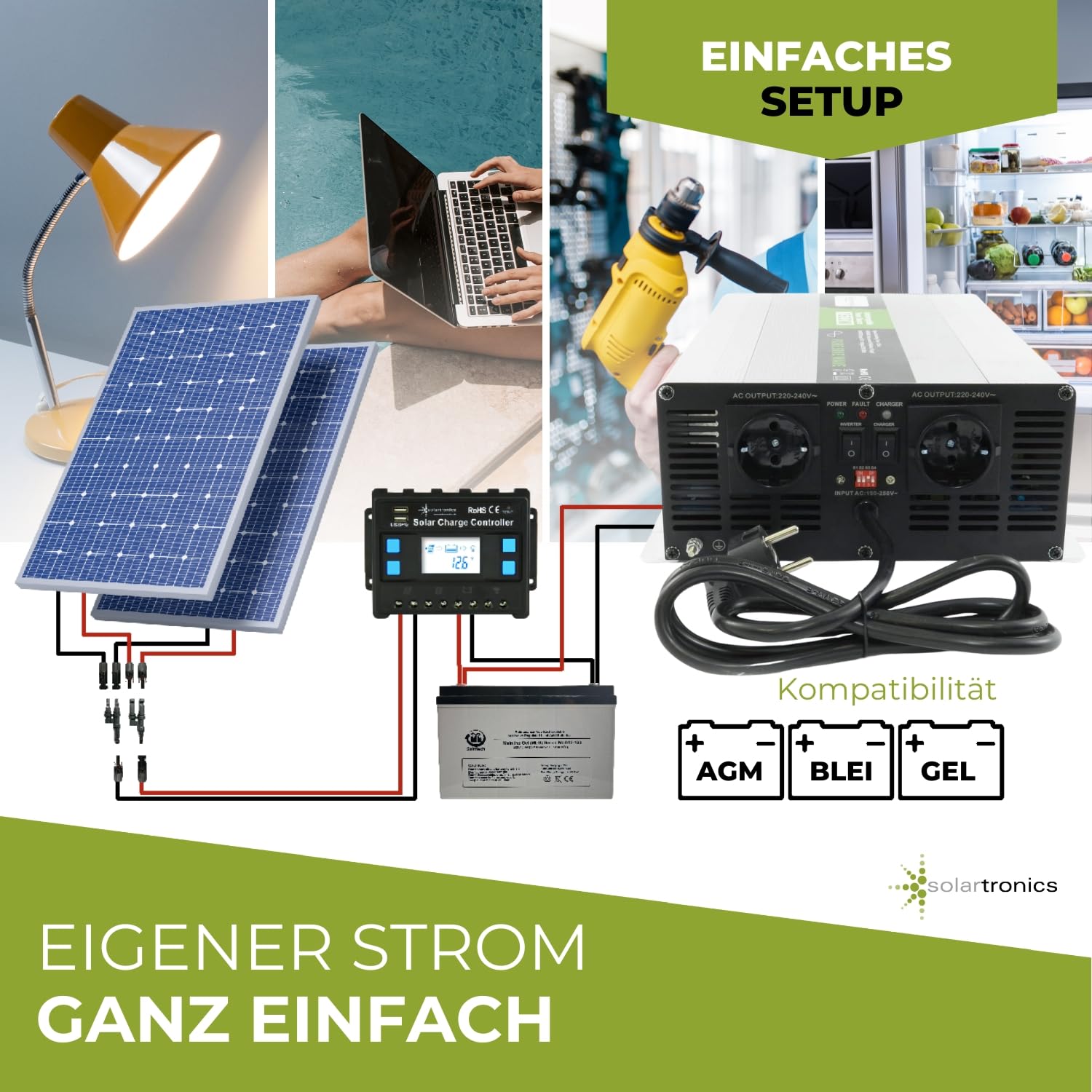 Przetwornica napięcia USV 230 V 12 V NPS 2000 W z przełącznikiem DIP czysty sinus UPS Inverter