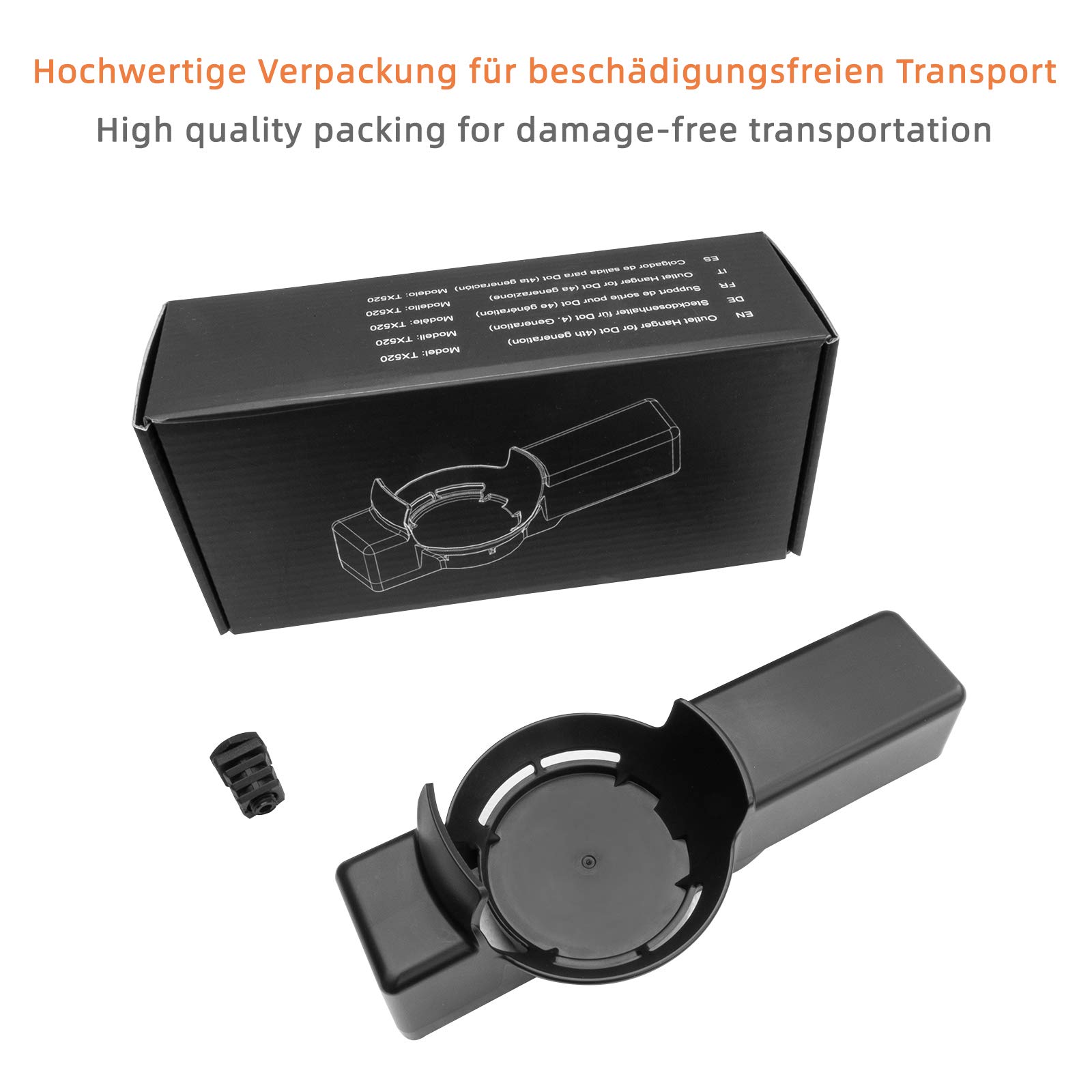 Supporto Parete Per Amazon Dot 5/4 Generazione - Senza Fori, Design Tedesco - Foto 7