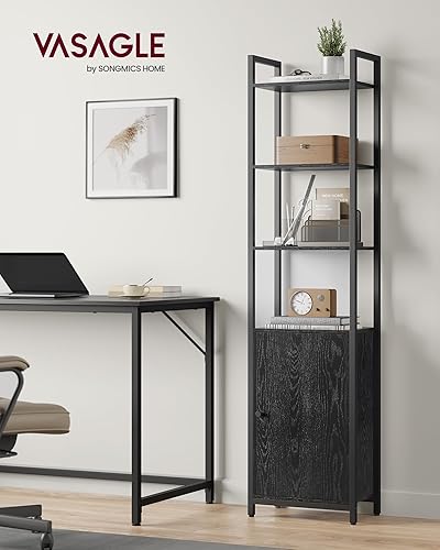 Miniatura 36 de VASAGLE Estantería de 6 niveles, estantería con marco de acero, estante para libros para sala de estar, oficina en casa, estudio, 11.8 x 26 x 73.2