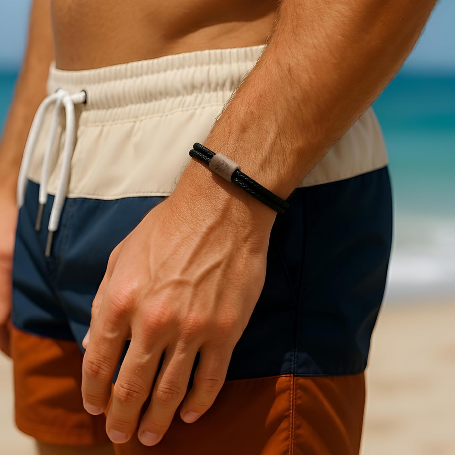 Rowdy Parrot FlexTech Adjustable Silicone Rope Bracelet: Waterproof, Sweatproof, Sunproof, Minimalist Surf, Golf Jewelry for Men - One Size Fits All - Image 4