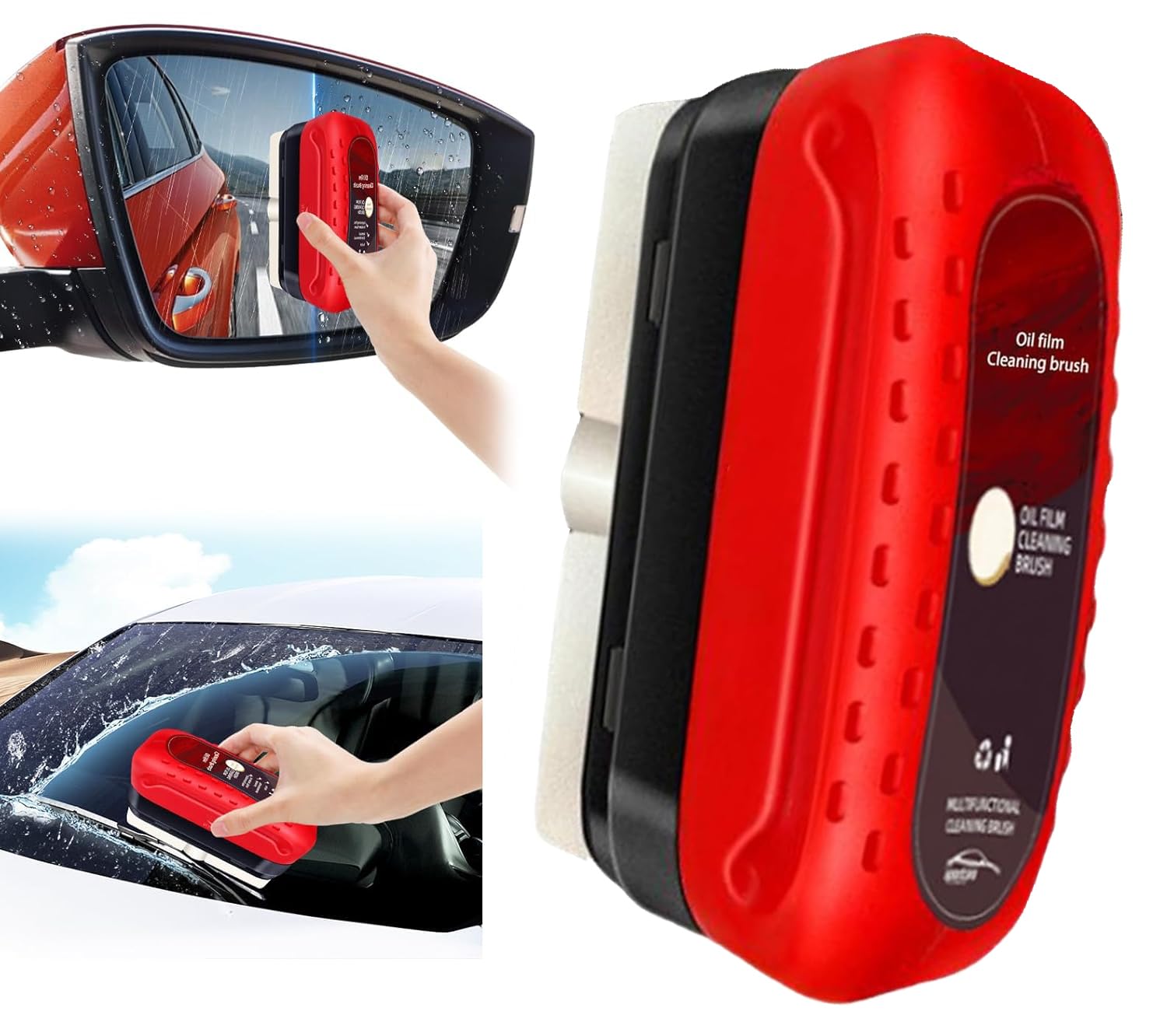 Upgrade Automotive Oil Film Cleaning Brush, Car Glass Oil Film Cleaner, Car Windshield Oil Film Cleaner, Windshield Coating Enhances Cleaner Tool, Glass Oil Film Remover Prevents Rain And Fog-image-12