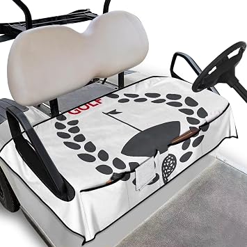 ELEQIN Golf Cart Seat Towel Blanket Accessories with 4 Stroge Pockets Golf Cart Seat Covers Fit for EZGO Yamaha Club Car