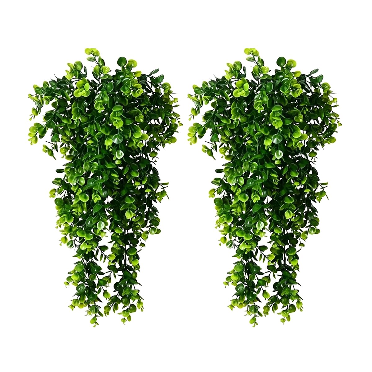 Artificial Hanging Plants Green Eucalyptus Leaf Decoration (2PCS)