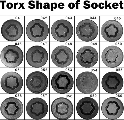 Miniatura 5 de Modengzhe Llave de llave de tuerca de rueda de automóvil, llave de bloqueo de rueda compatible con BMW X1 X5 3 Series 5 7 si corresponde (zócalo No.