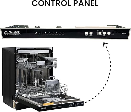 Miniatura 7 de Ecuador 24 in Lavavajillas Top Control 3 Rack 15 lugar 0.12 oz QUIET 51 dB 110V EStar in Negro