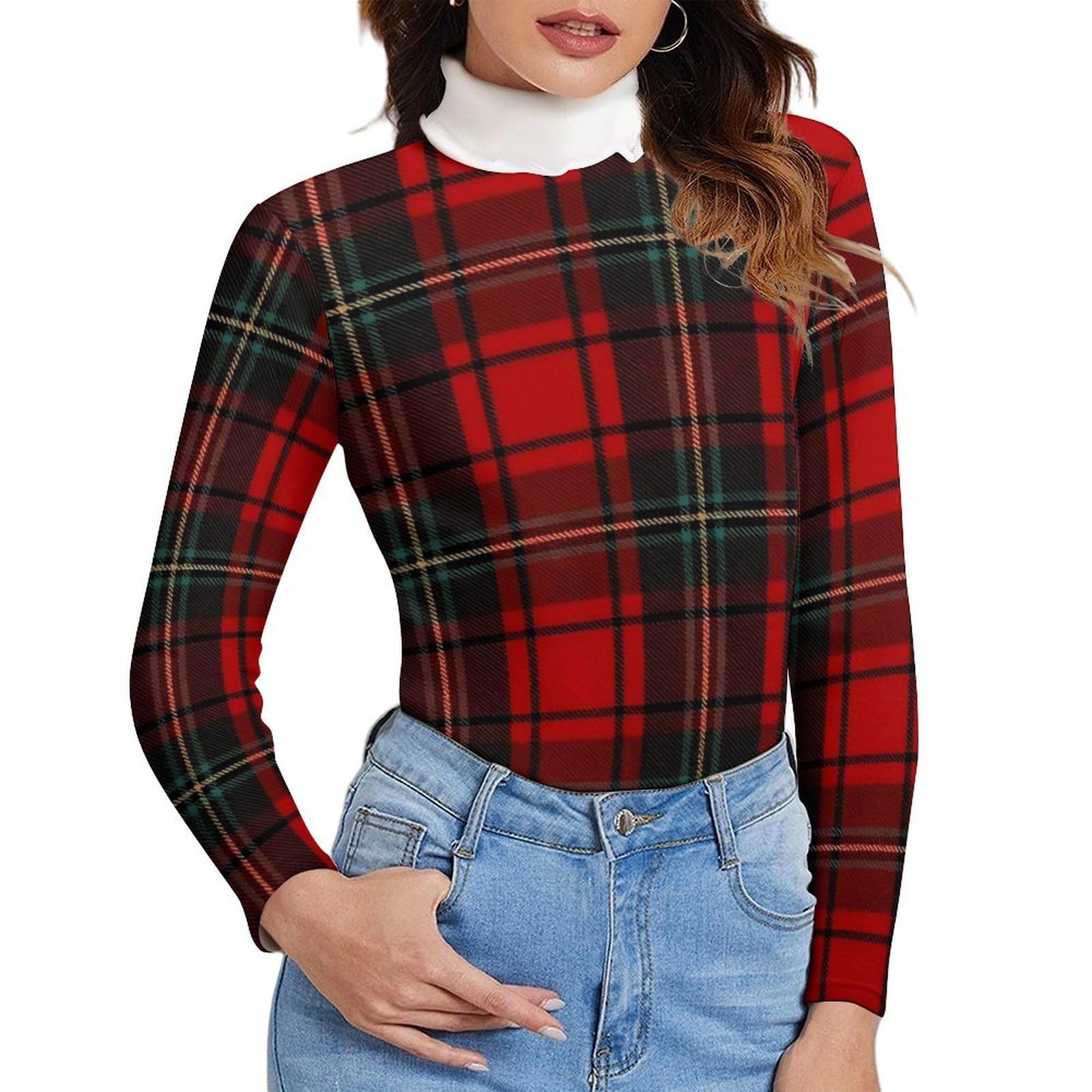 Womens Turtleneck Shirt Long Sleeve Layer Tops Slim Lightweight Pullover Sweater Soft Thermal Underwear Blouse