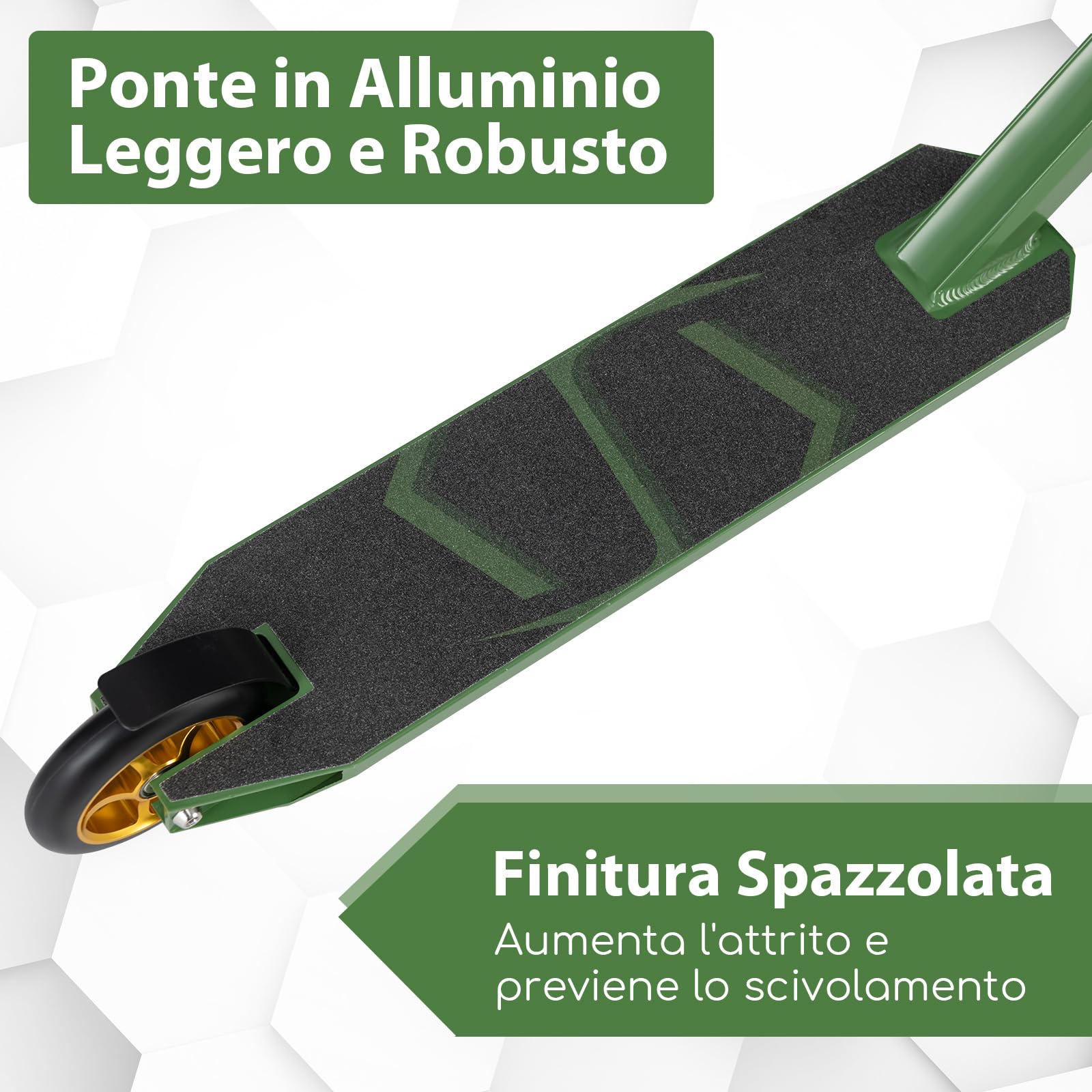 COSTWAY Scooter Acrobatico per Bambini, Monopattino Freestyle con 2 Ruote PU e Ampia Pedana in Alluminio, Scooter Pro per Trucchi Leggero da Strada per Bambini 10+ Anni, Carico 100 KG