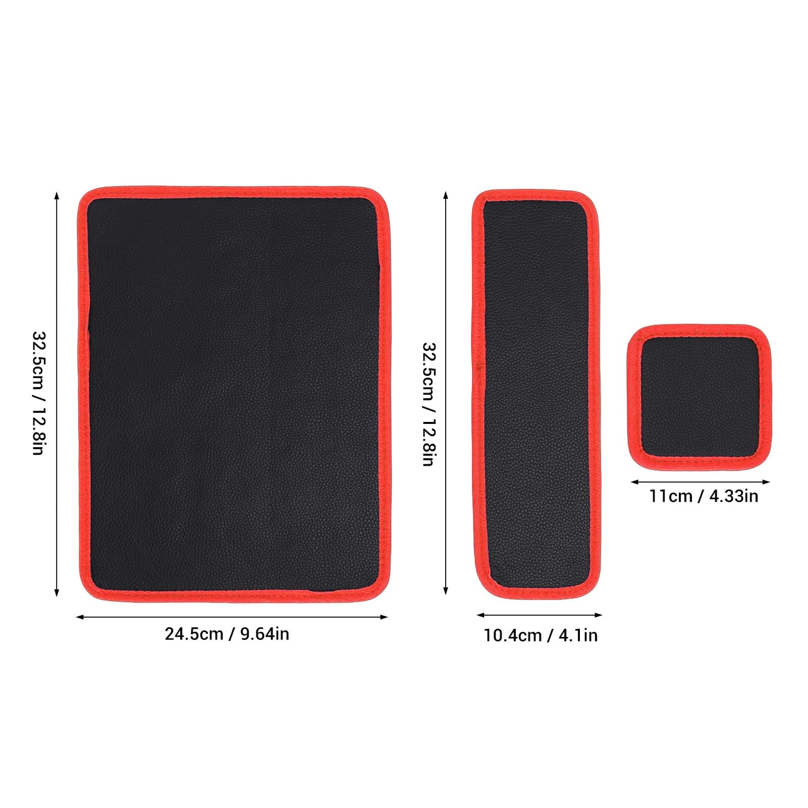 lyrlody Magnetische Werkzeugmatte, 3 Stück, PVC-beschichtete, Flexible Magnetische Teileablage, 32 X 24,9 Cm, 32 X 10,4 Cm, 10,9, für Schrauben, Bolzen, Muttern in der Werkstatt, Garage,